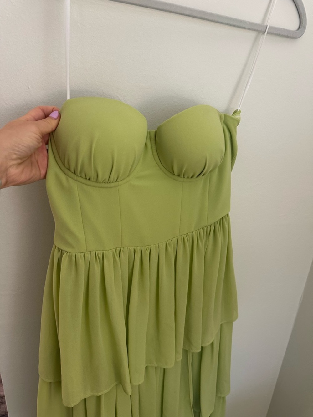 Lovers + friends Hattie Strapless Tiered Maxi Dress green - Picture 5 of 8